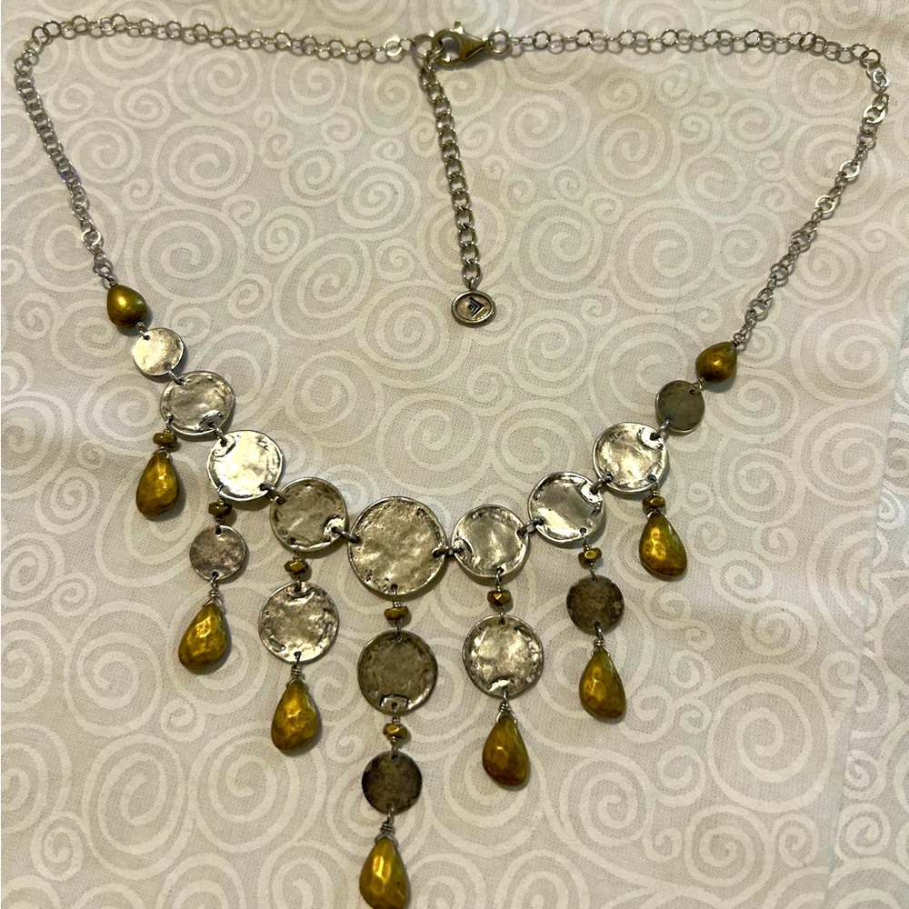 Silpada sterling and brass necklace